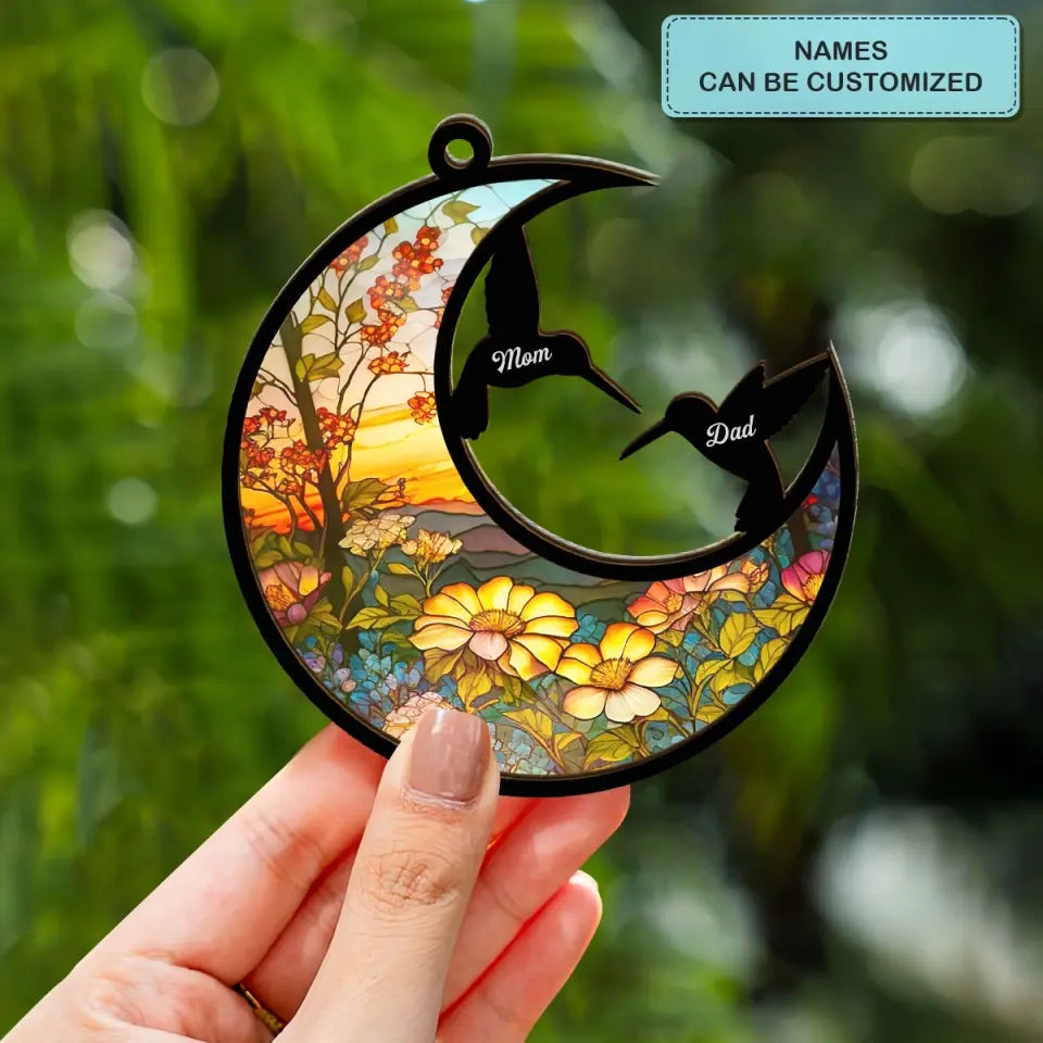 I Am Always With You Hummingbird - Personalized Custom Suncatcher Layer Mix Ornament - Memorial Gift For Family, Family Members