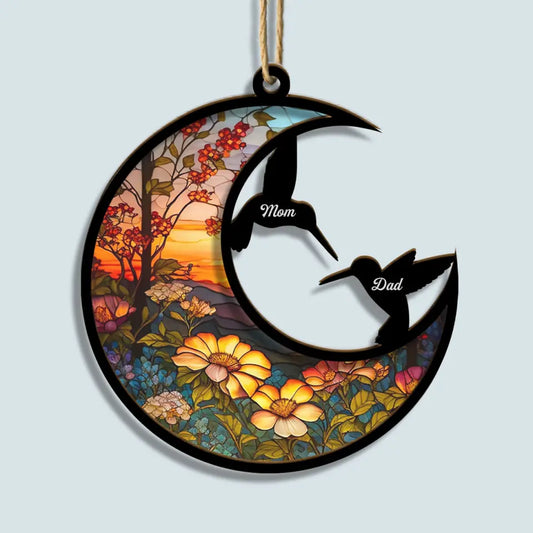 I Am Always With You Hummingbird - Personalized Custom Suncatcher Layer Mix Ornament - Memorial Gift For Family, Family Members