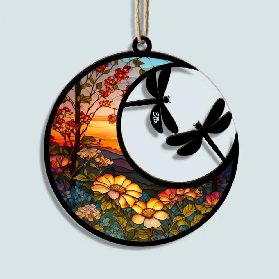 I Am Always With You Dragonfly - Personalized Custom Suncatcher Layer Mix Ornament - Memorial Gift For Family, Family Members