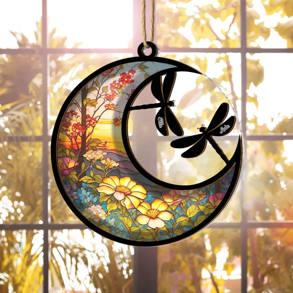 I Am Always With You Dragonfly - Personalized Custom Suncatcher Layer Mix Ornament - Memorial Gift For Family, Family Members