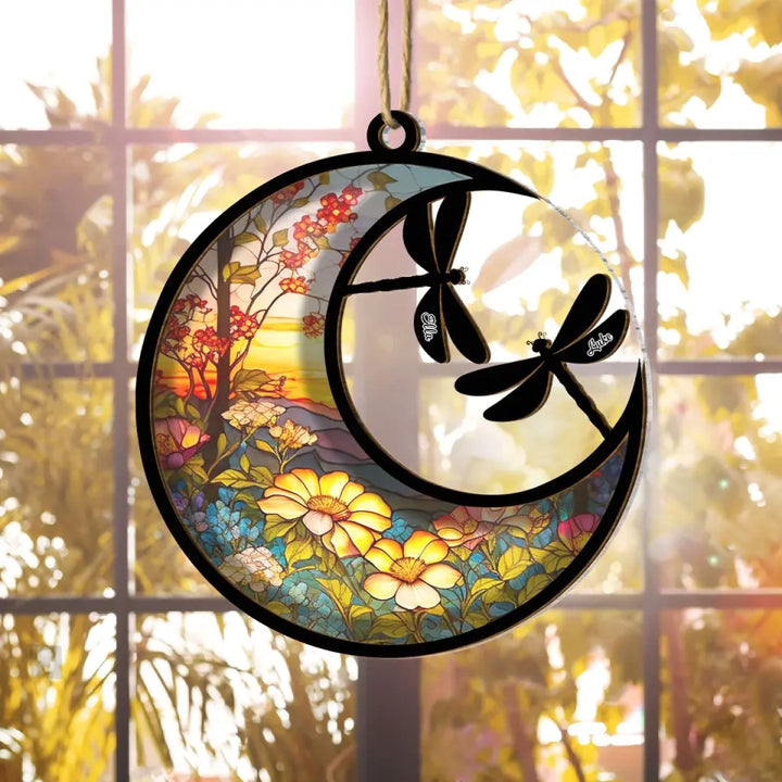 I Am Always With You Dragonfly - Personalized Custom Suncatcher Layer Mix Ornament - Memorial Gift For Family, Family Members