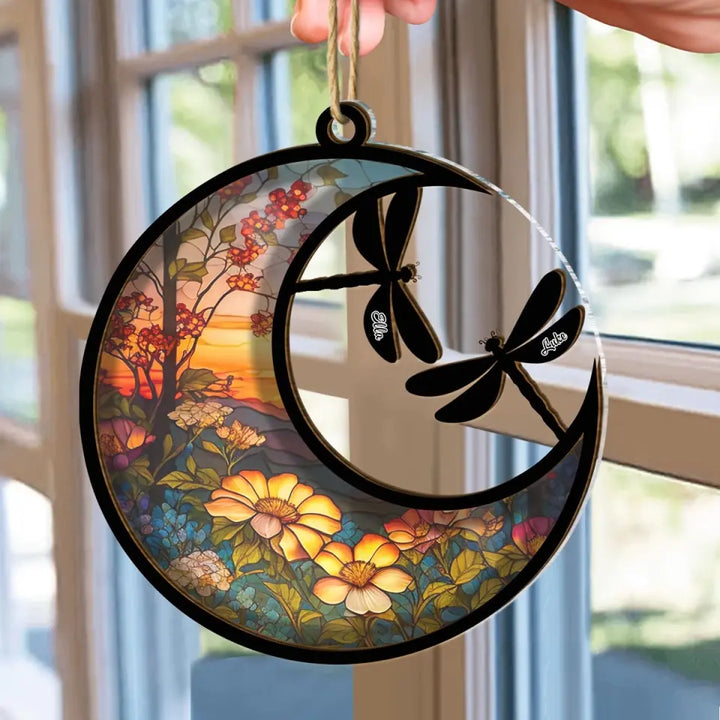 I Am Always With You Dragonfly - Personalized Custom Suncatcher Layer Mix Ornament - Memorial Gift For Family, Family Members