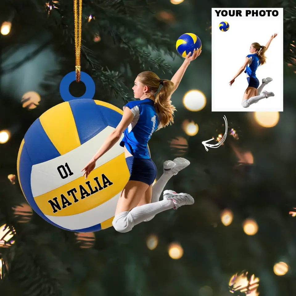 Volleyball Player - Personalized Custom Photo Mica Ornament - Christmas Gift For Volleyball Lover AGCHD040