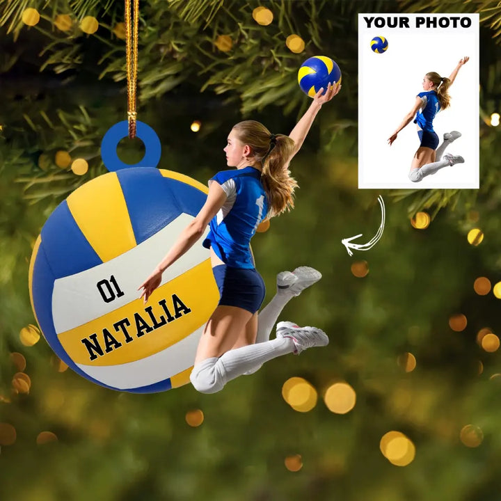 Volleyball Player - Personalized Custom Photo Mica Ornament - Christmas Gift For Volleyball Lover AGCHD040