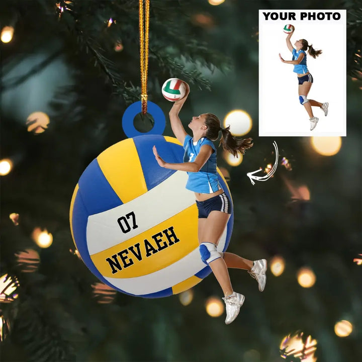 Volleyball Player - Personalized Custom Photo Mica Ornament - Christmas Gift For Volleyball Lover AGCHD040
