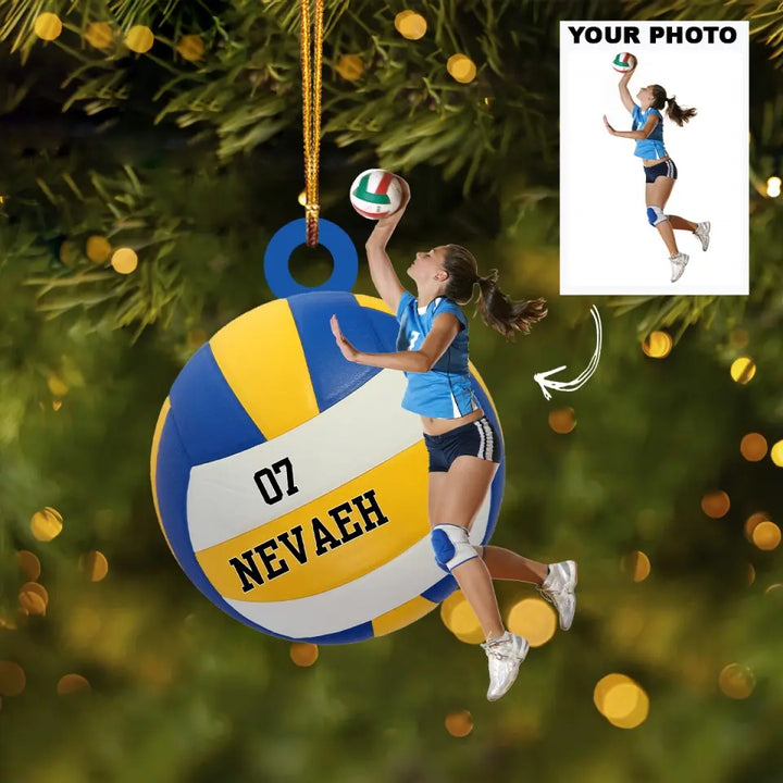 Volleyball Player - Personalized Custom Photo Mica Ornament - Christmas Gift For Volleyball Lover AGCHD040