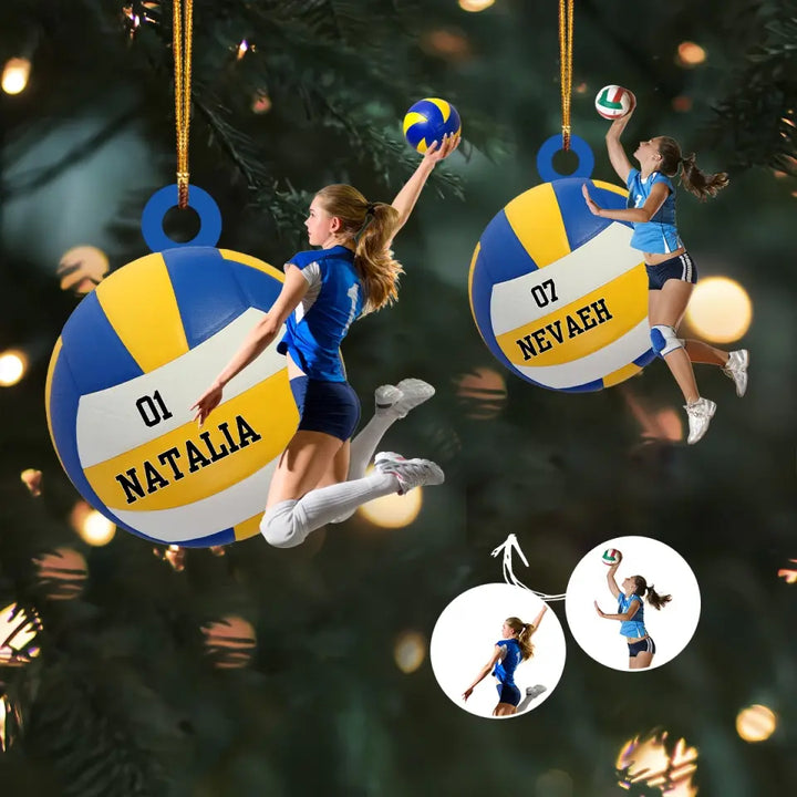 Volleyball Player - Personalized Custom Photo Mica Ornament - Christmas Gift For Volleyball Lover AGCHD040