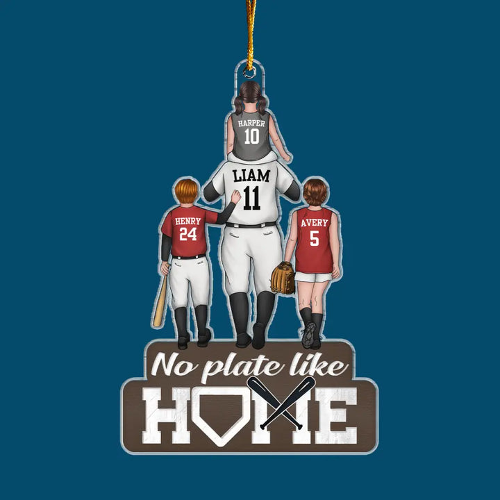No Plate Like Home - Personalized Custom Mica Ornament - Sport, Christmas Gift For Family Members CLA0AD008