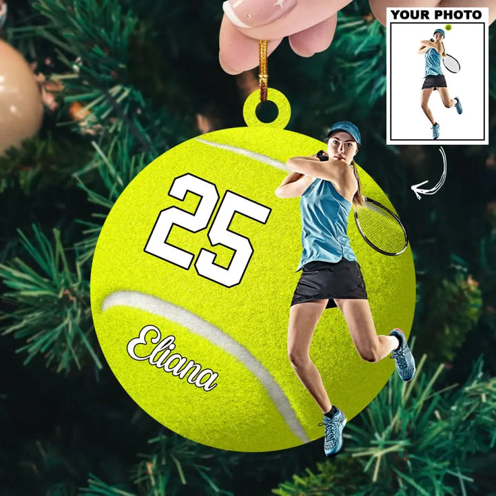 Tennis Player - Personalized Custom Photo Mica Ornament - Christmas Gift For Tennis Lover, Tennis Players, Family Members AGCHD039