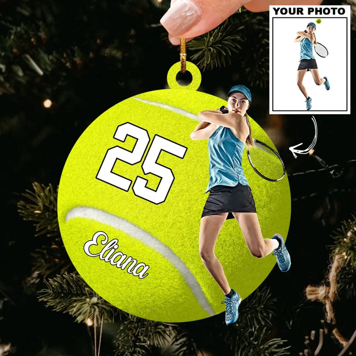 Tennis Player - Personalized Custom Photo Mica Ornament - Christmas Gift For Tennis Lover, Tennis Players, Family Members AGCHD039