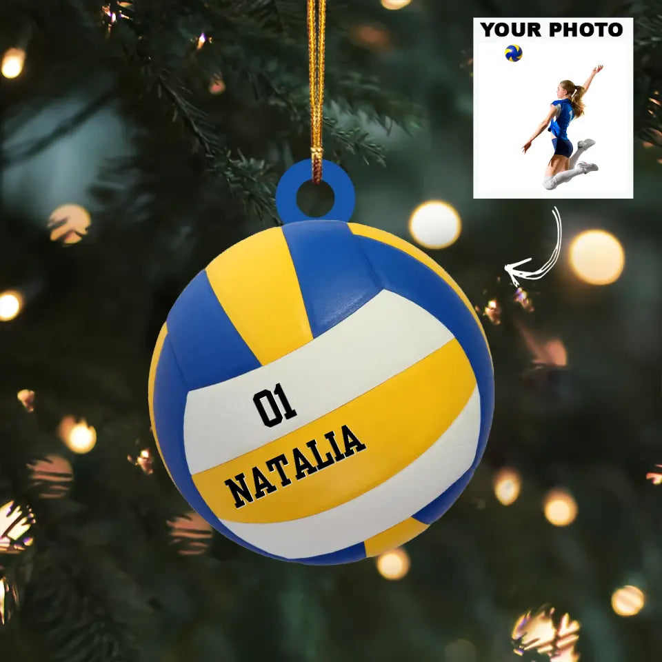 Volleyball Player - Personalized Custom Photo Mica Ornament - Christmas Gift For Volleyball Lover AGCHD040