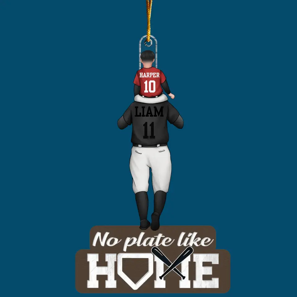 No Plate Like Home - Personalized Custom Mica Ornament - Sport, Christmas Gift For Family Members CLA0AD008
