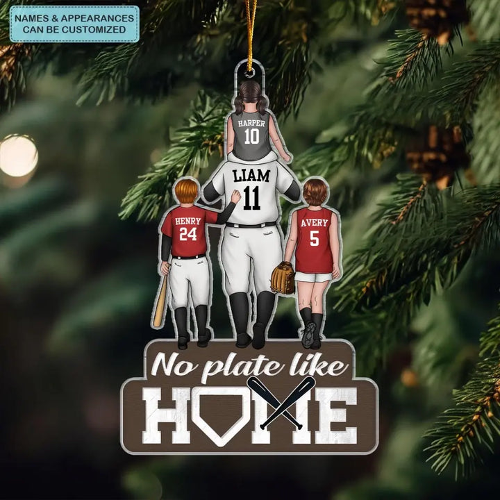 No Plate Like Home - Personalized Custom Mica Ornament - Sport, Christmas Gift For Family Members CLA0AD008