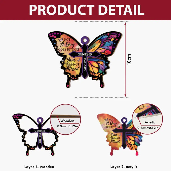 Forever In my Heart - Personalized Custom Suncatcher Layer Mix Ornament - Memorial Gift For Family, Family Members