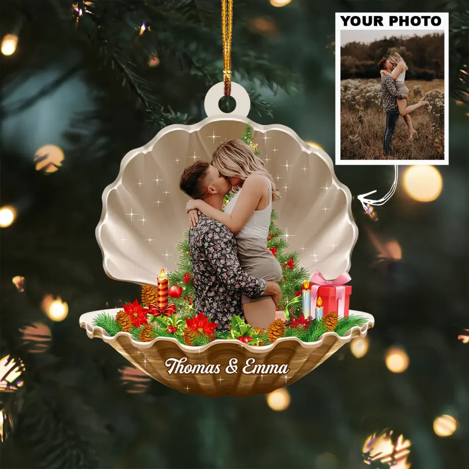 I Love You Baby - Personalized Custom Photo Mica Ornament - Christmas Gift For Couple, Wife, Husband AGCHD038