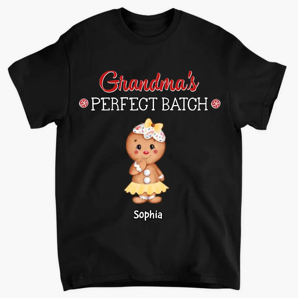 Grandma's Perfect Batch - Personalized Custom T-shirt - Mother's Day, Christmas Gift For Grandma, Mom, Family Members