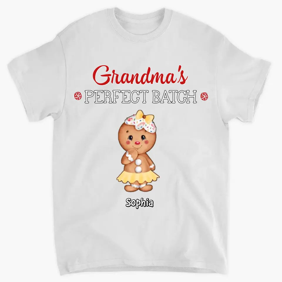 Grandma's Perfect Batch - Personalized Custom T-shirt - Mother's Day, Christmas Gift For Grandma, Mom, Family Members