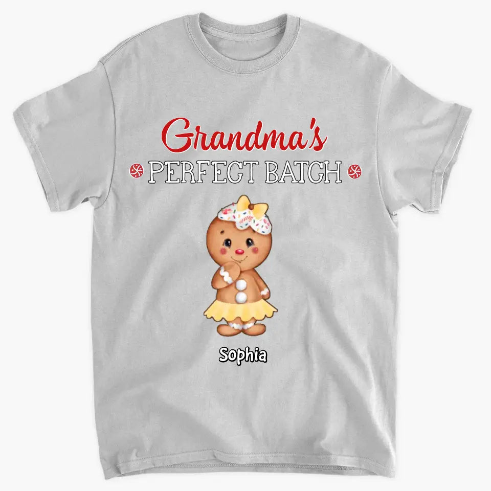Grandma's Perfect Batch - Personalized Custom T-shirt - Mother's Day, Christmas Gift For Grandma, Mom, Family Members
