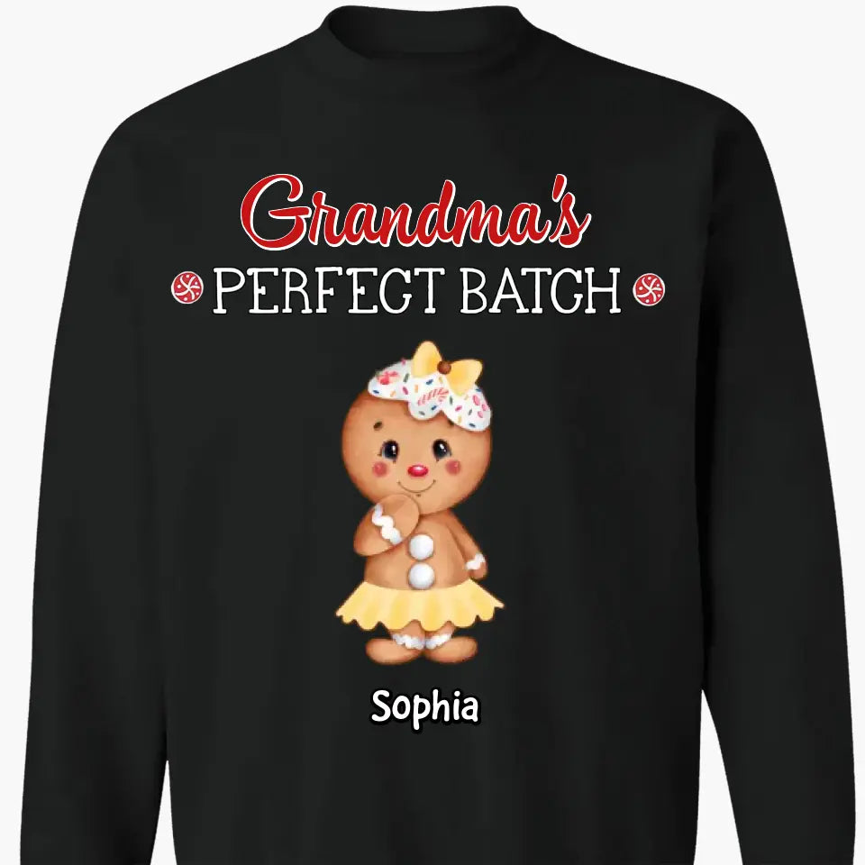 Grandma's Perfect Batch - Personalized Custom T-shirt - Mother's Day, Christmas Gift For Grandma, Mom, Family Members