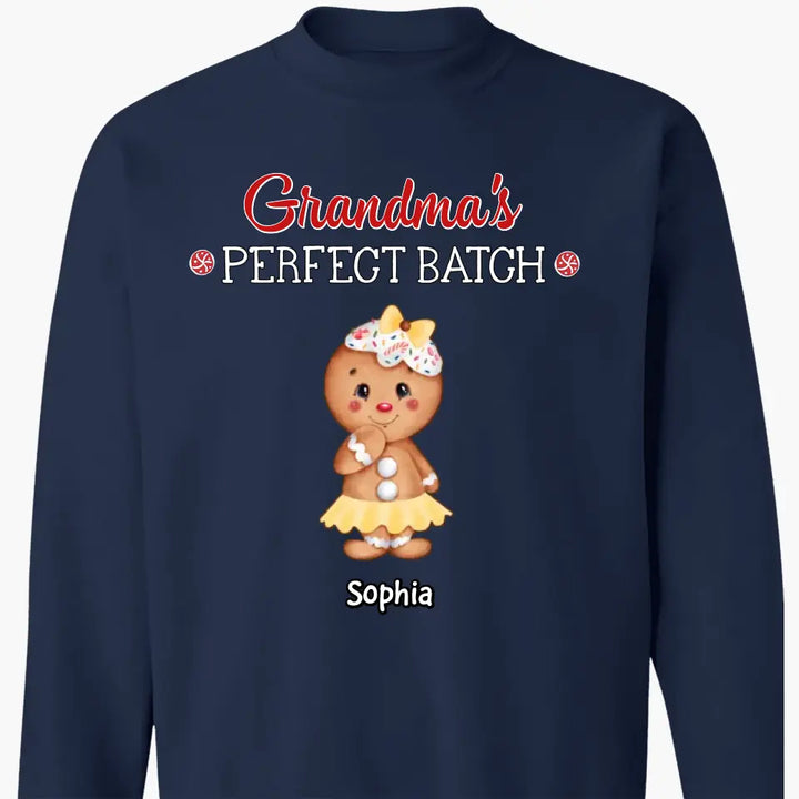 Grandma's Perfect Batch - Personalized Custom T-shirt - Mother's Day, Christmas Gift For Grandma, Mom, Family Members