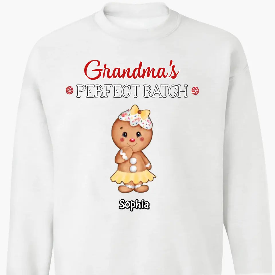 Grandma's Perfect Batch - Personalized Custom T-shirt - Mother's Day, Christmas Gift For Grandma, Mom, Family Members