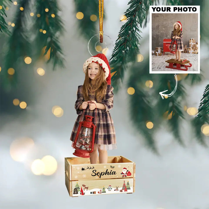 Christmas Eve Box - Personalized Custom Photo Mica Ornament - Christmas Gift For Kid, Family Members AGCPD056
