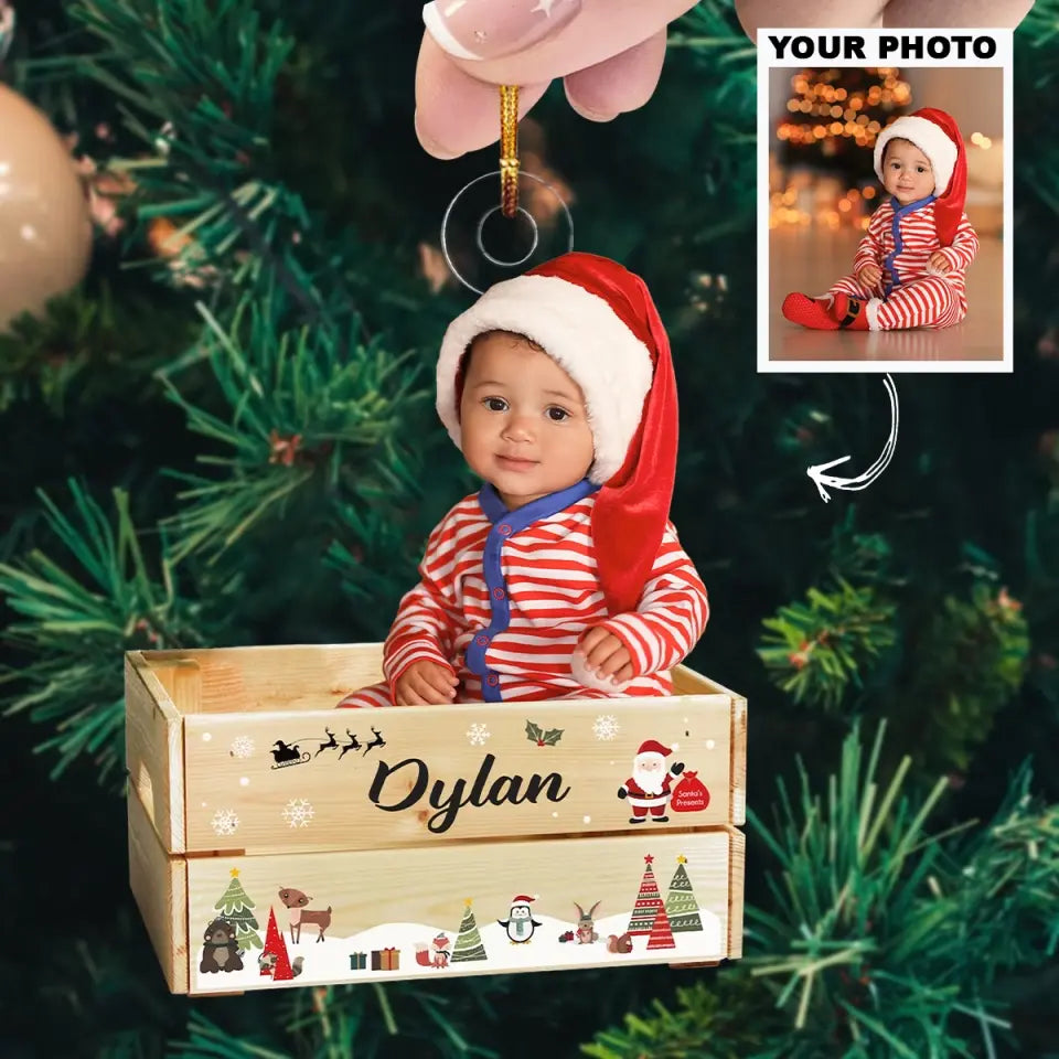 Christmas Eve Box - Personalized Custom Photo Mica Ornament - Christmas Gift For Kid, Family Members AGCPD056