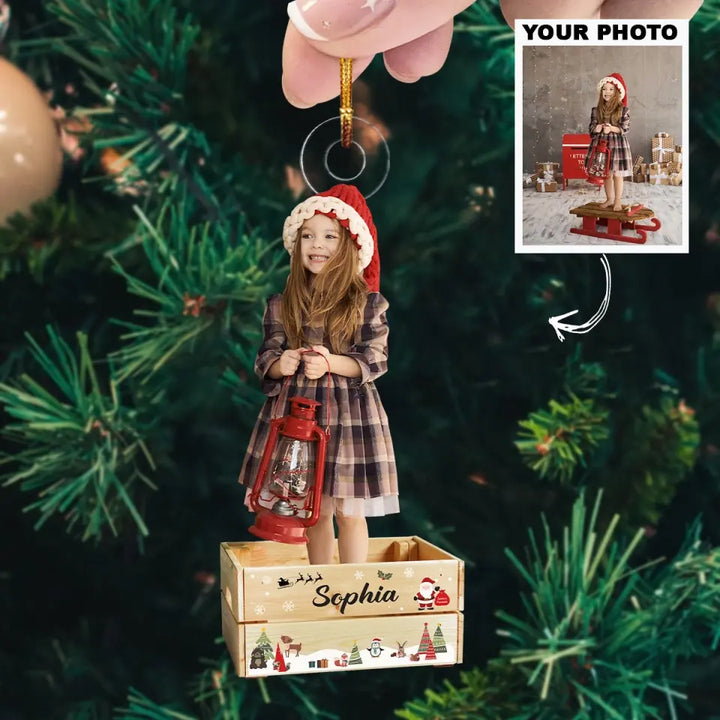 Christmas Eve Box - Personalized Custom Photo Mica Ornament - Christmas Gift For Kid, Family Members AGCPD056