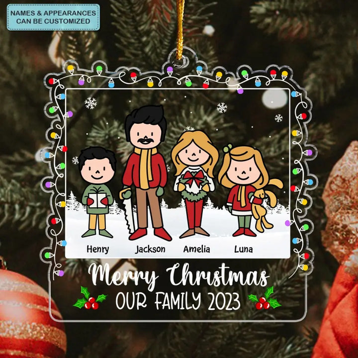 Our Lovely Family - Personalized Custom Mica Ornament - Christmas Gift For Family Members