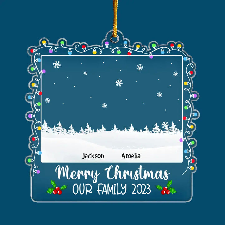 Our Lovely Family - Personalized Custom Mica Ornament - Christmas Gift For Family Members