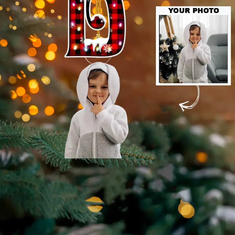 Christmas Kid - Personalized Custom Photo Mica Ornament - Christmas Gift For Kid, Family Members AGCPD051
