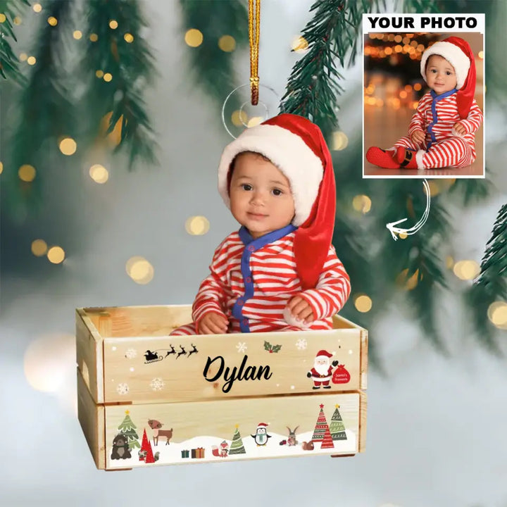 Christmas Eve Box - Personalized Custom Photo Mica Ornament - Christmas Gift For Kid, Family Members AGCPD056