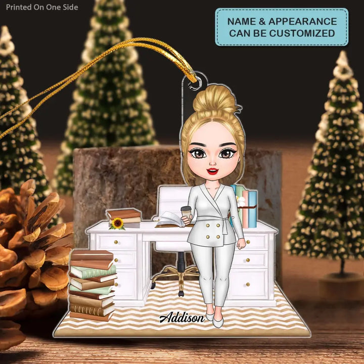 Boss Lady - Personalized Custom Mica Ornament - Christmas Gift For Boss Lady, Colleagues, Friends CLA0VP004