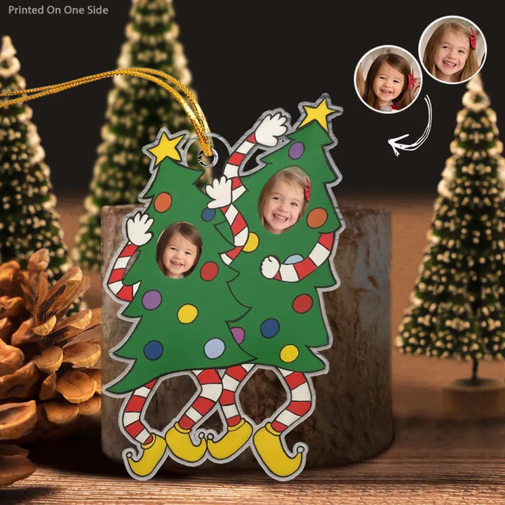 Dancing Tree Custom Photo - Personalized Custom Mica Ornament - Christmas Gift For Family Members