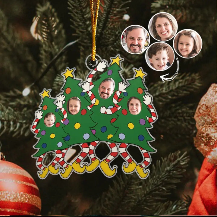 Dancing Tree Custom Photo - Personalized Custom Mica Ornament - Christmas Gift For Family Members
