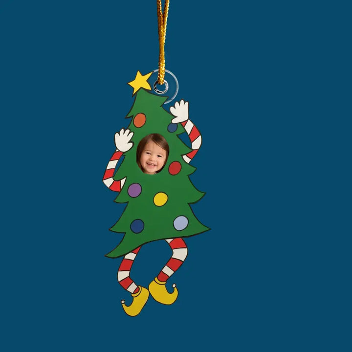 Dancing Tree Custom Photo - Personalized Custom Mica Ornament - Christmas Gift For Family Members