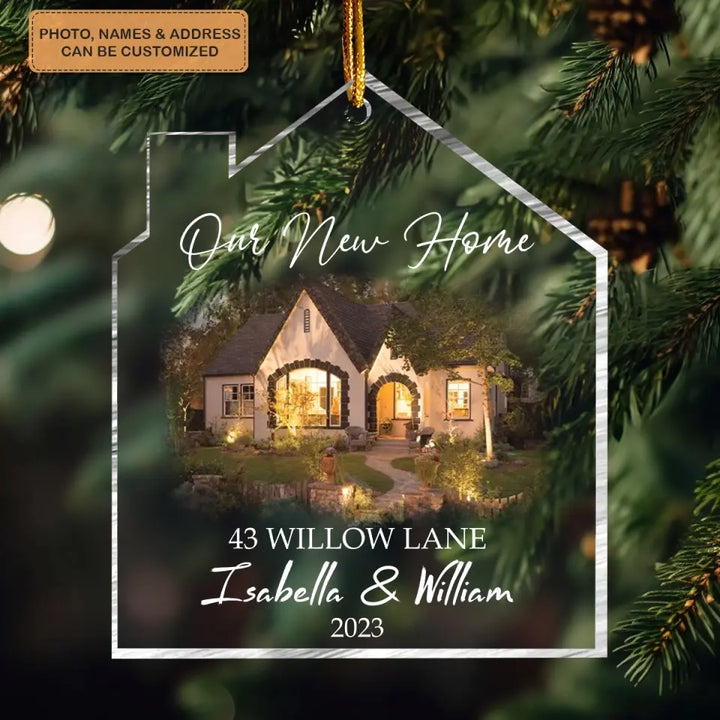 Our New Home - Personalized Custom Mica Ornament - Christmas Gift For Family, Family Members