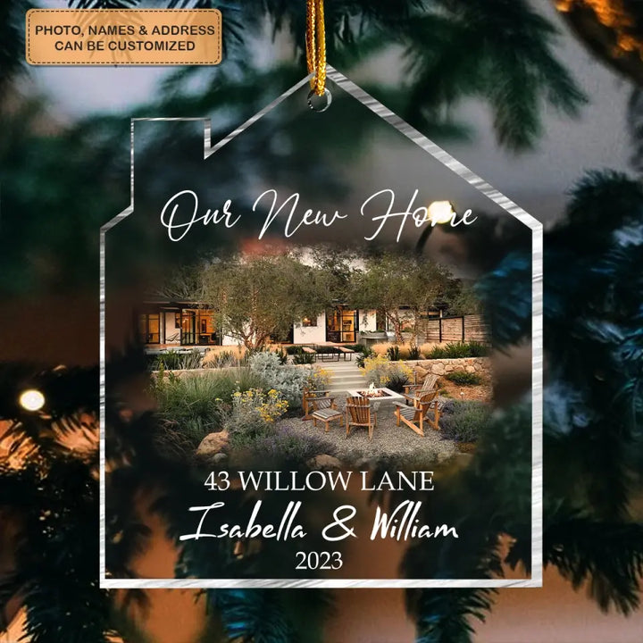 Our New Home - Personalized Custom Mica Ornament - Christmas Gift For Family, Family Members