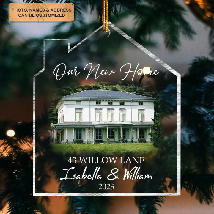 Our New Home - Personalized Custom Mica Ornament - Christmas Gift For Family, Family Members