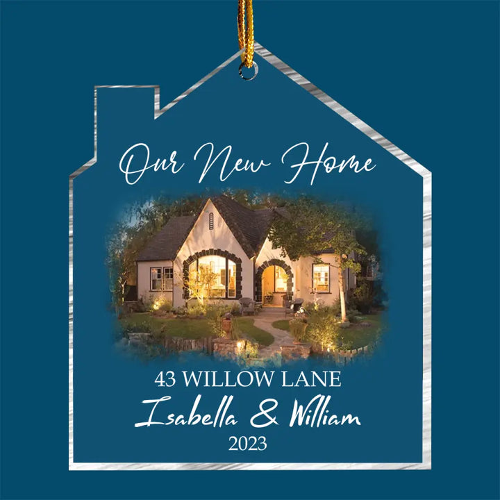 Our New Home - Personalized Custom Mica Ornament - Christmas Gift For Family, Family Members