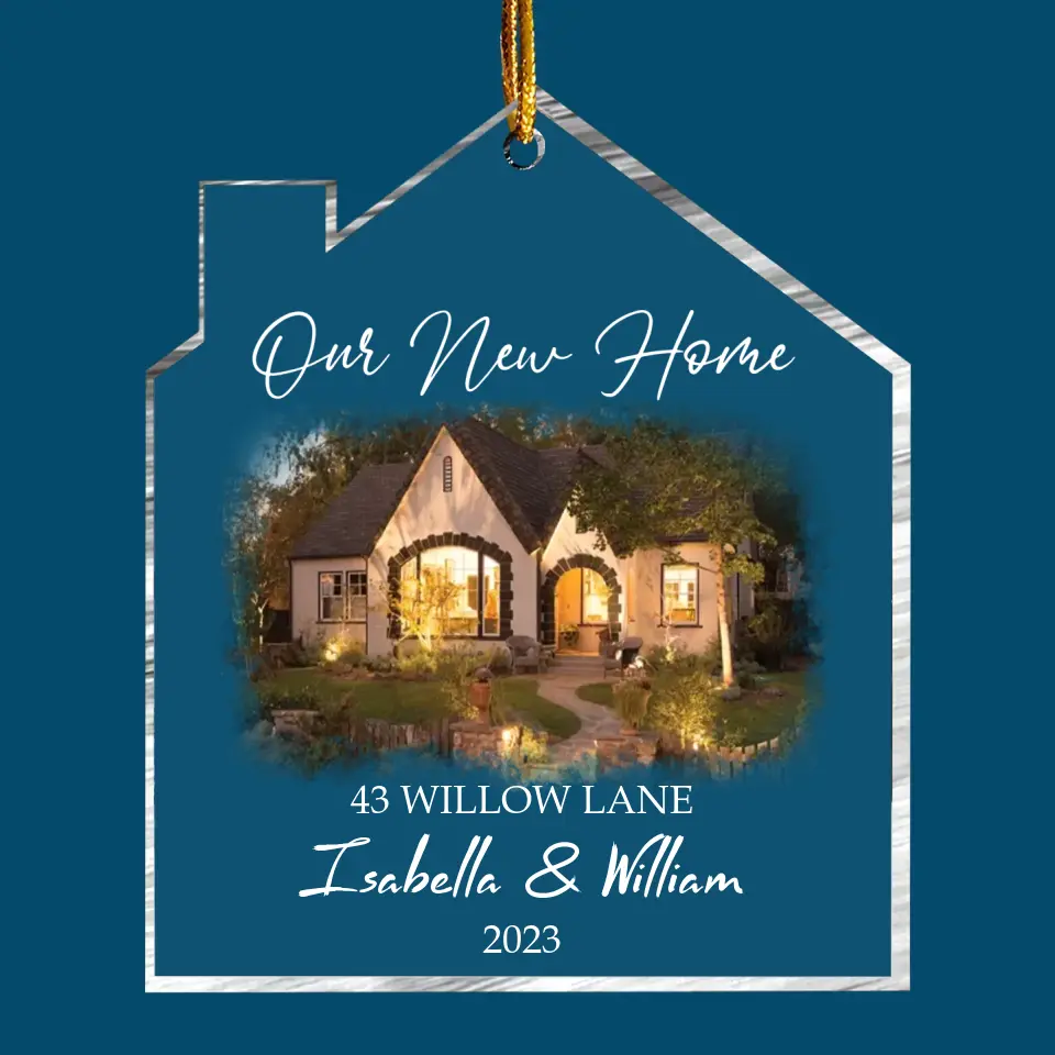 Our New Home - Personalized Custom Mica Ornament - Christmas Gift For Family, Family Members