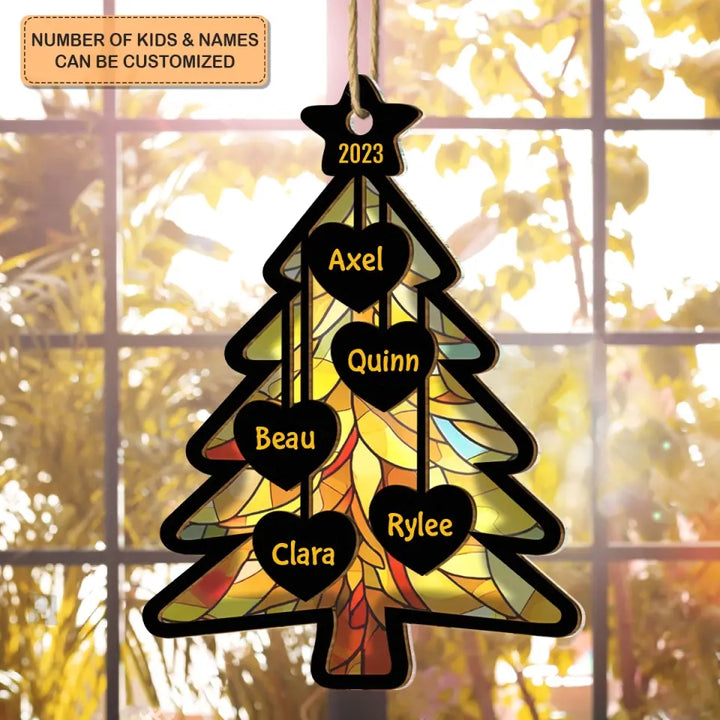 Christmas Tree 2023 - Personalized Custom Suncatcher Layer Mix Ornament - Christmas Gift For Family, Family Members