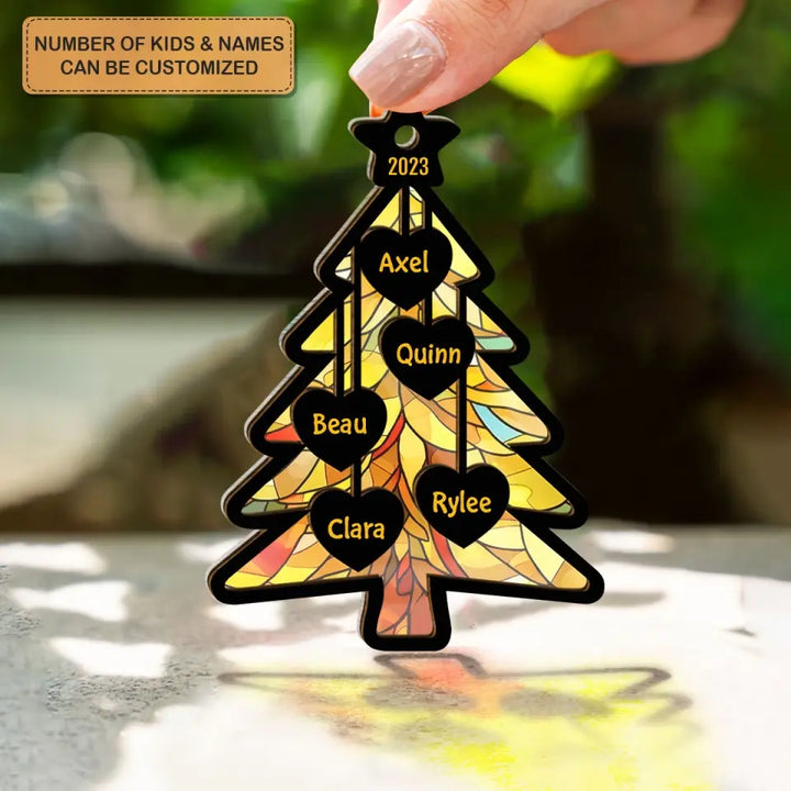 Christmas Tree 2023 - Personalized Custom Suncatcher Layer Mix Ornament - Christmas Gift For Family, Family Members