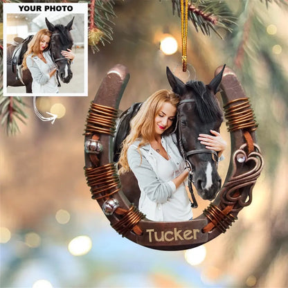 I Love My Horse - Personalized Custom Photo Mica Ornament - Christmas Gift For Horse Lover, Family Members AGCDM034