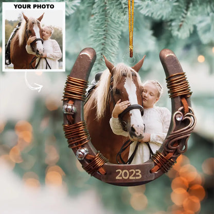 I Love My Horse - Personalized Custom Photo Mica Ornament - Christmas Gift For Horse Lover, Family Members AGCDM034