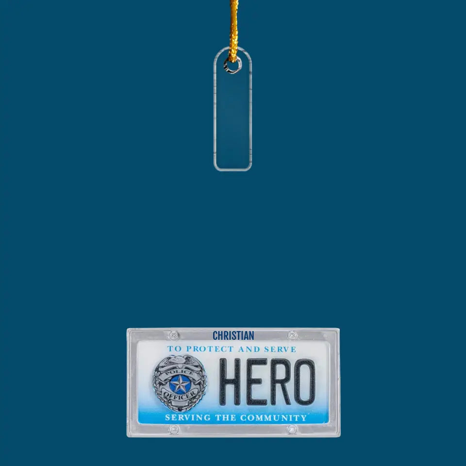 Police Officer - Personalized Custom Mica Ornament - Christmas Gift For Police CLA0AD012