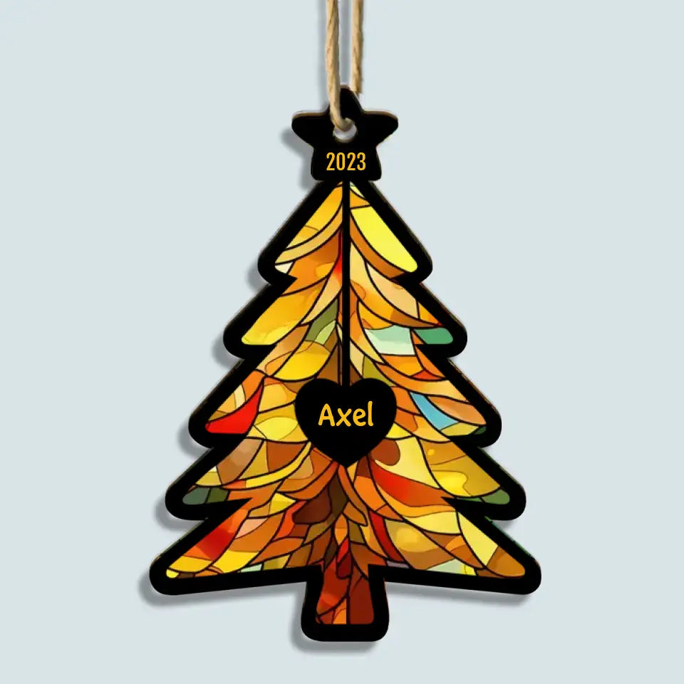 Christmas Tree 2023 - Personalized Custom Suncatcher Layer Mix Ornament - Christmas Gift For Family, Family Members