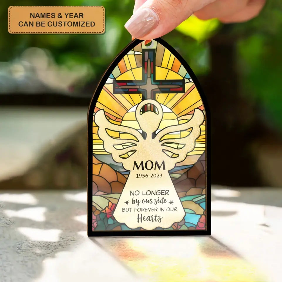 Forever In Our Heart - Personalized Custom Suncatcher Layer Mix Ornament - Christmas, Memorial Gift For Family, Family Members