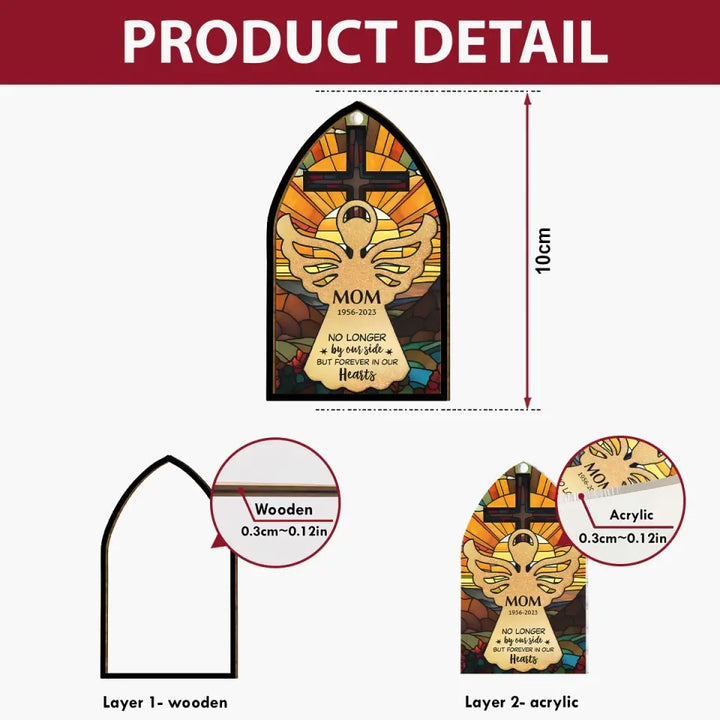 Forever In Our Heart - Personalized Custom Suncatcher Layer Mix Ornament - Christmas, Memorial Gift For Family, Family Members