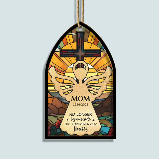 Forever In Our Heart - Personalized Custom Suncatcher Layer Mix Ornament - Christmas, Memorial Gift For Family, Family Members
